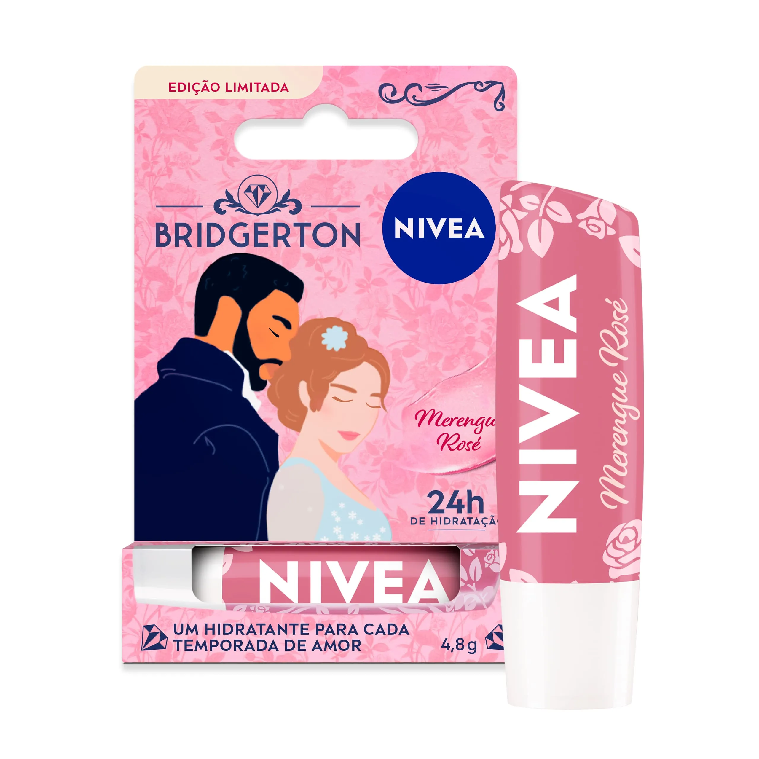 Hidratante Labial Nivea Merengue Rosé Bridgerton 4,8g — foto 2