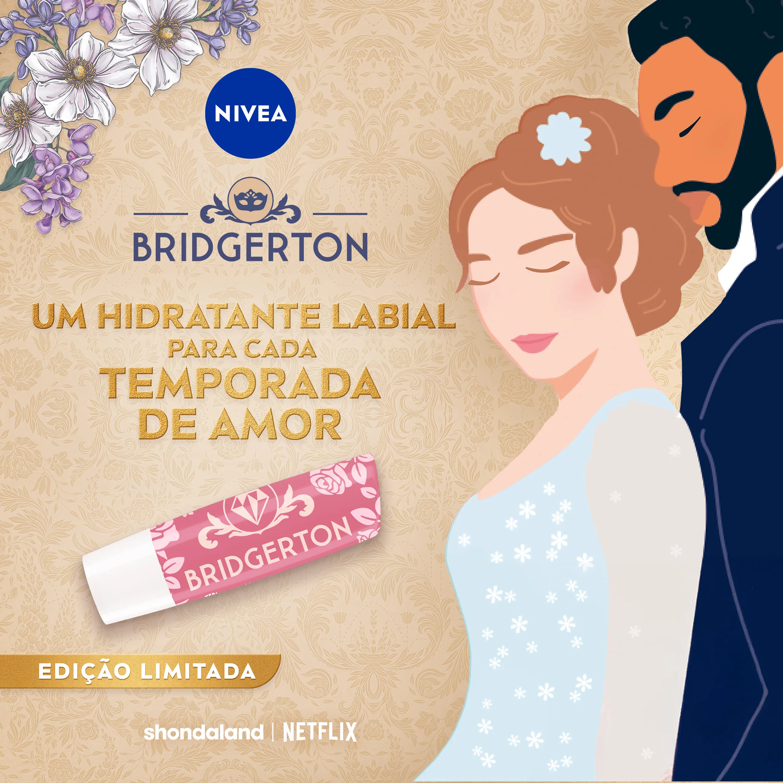 Hidratante Labial Nivea Merengue Rosé Bridgerton 4,8g — foto 3