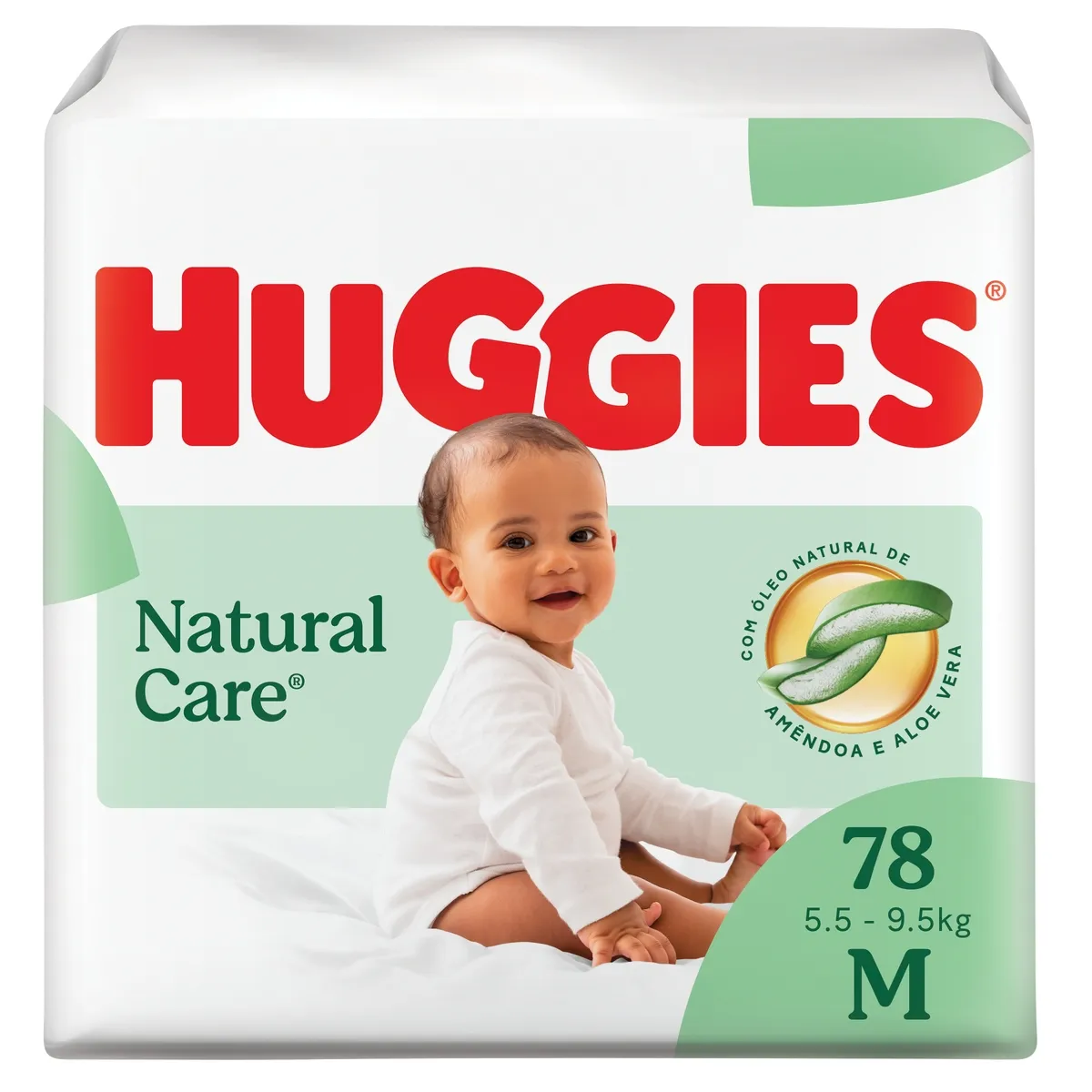 Huggies Fralda Descartável Premium Natural Care M - 78 Un