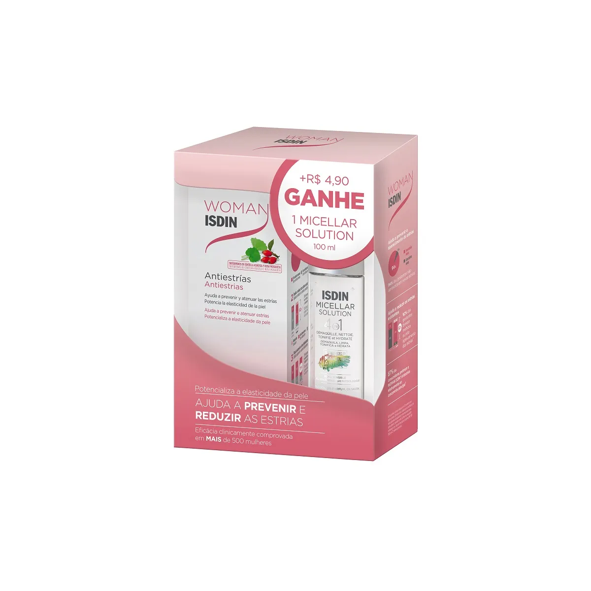 Isdin Woman Antiestrias+agua Micelar Com 100ml Preço Especial