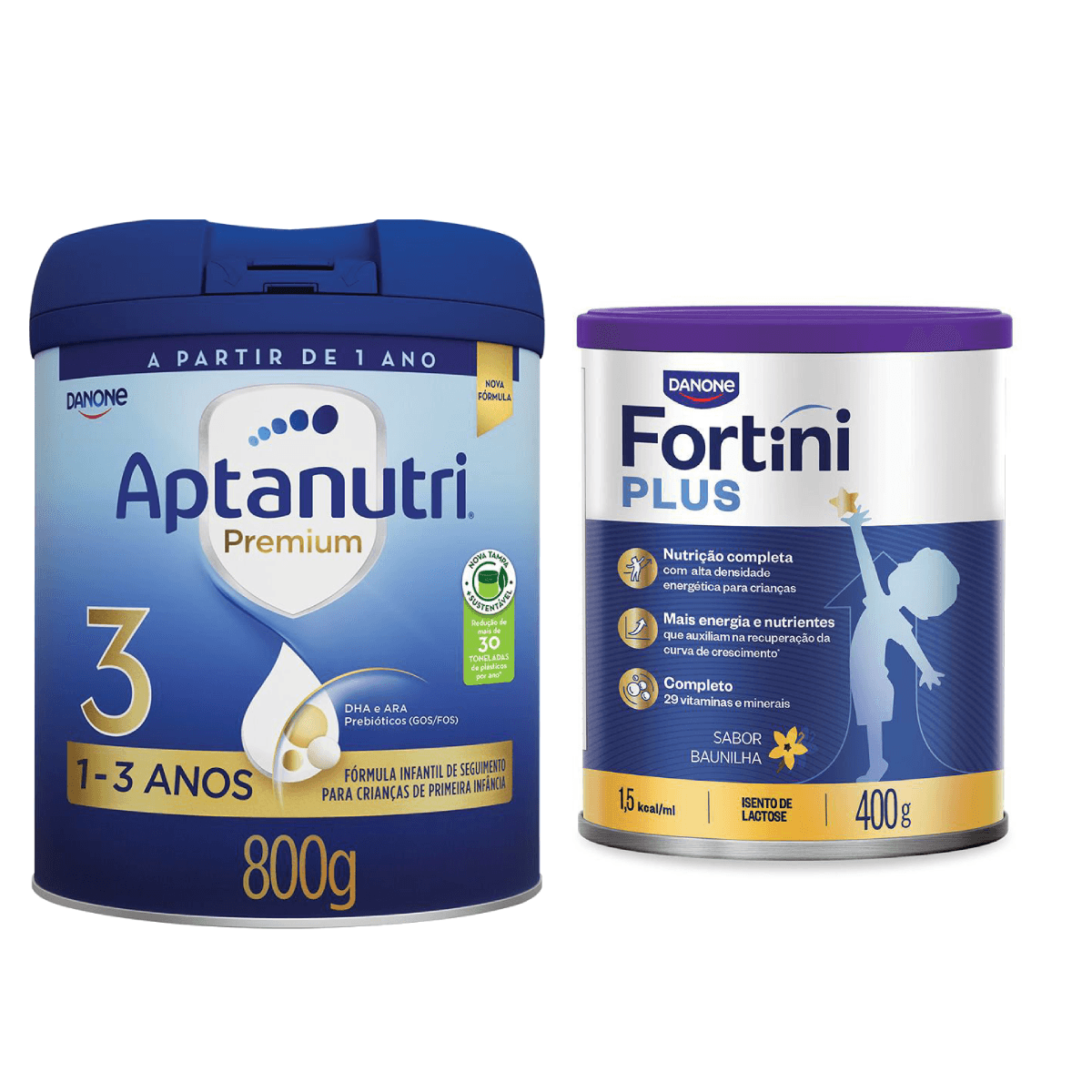 Kit Aptanutri Premium 3 800g + Suplemento Infantil Fortini Plus Sabor Baunilha 400g
