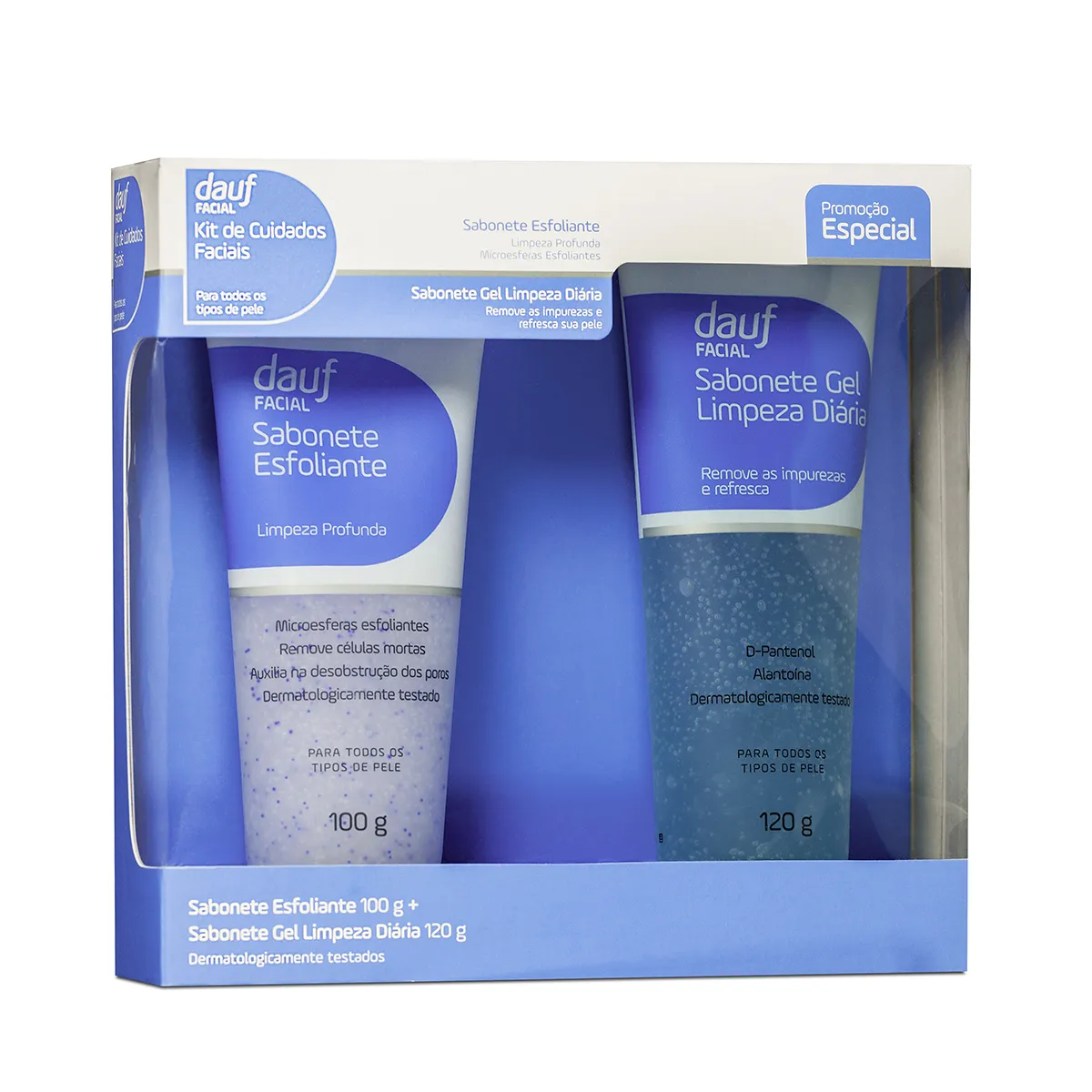 Kit Dauf Sabonete Facial Gel 120g + Sabonete Facial Esfoliante 100g