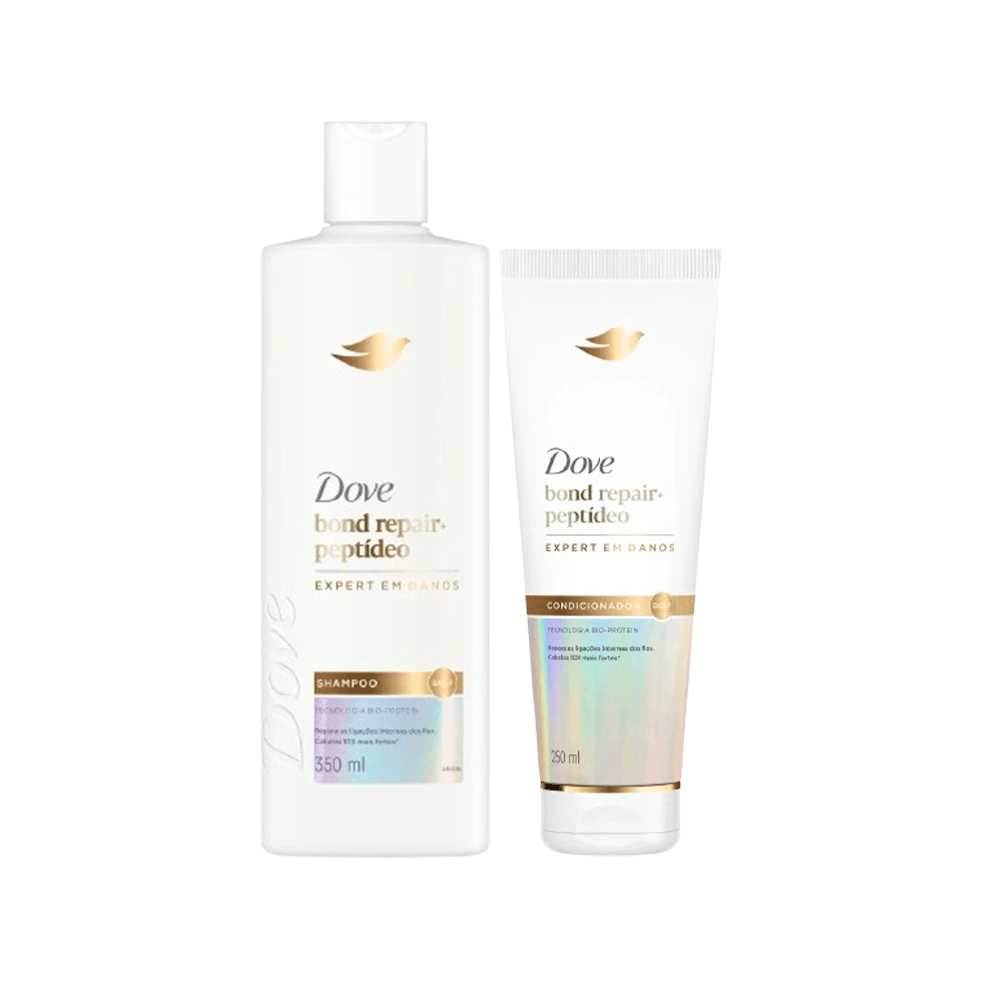 Kit Dove Bond Repair + Peptídeo Shampoo 350ml + Condicionador 250ml
