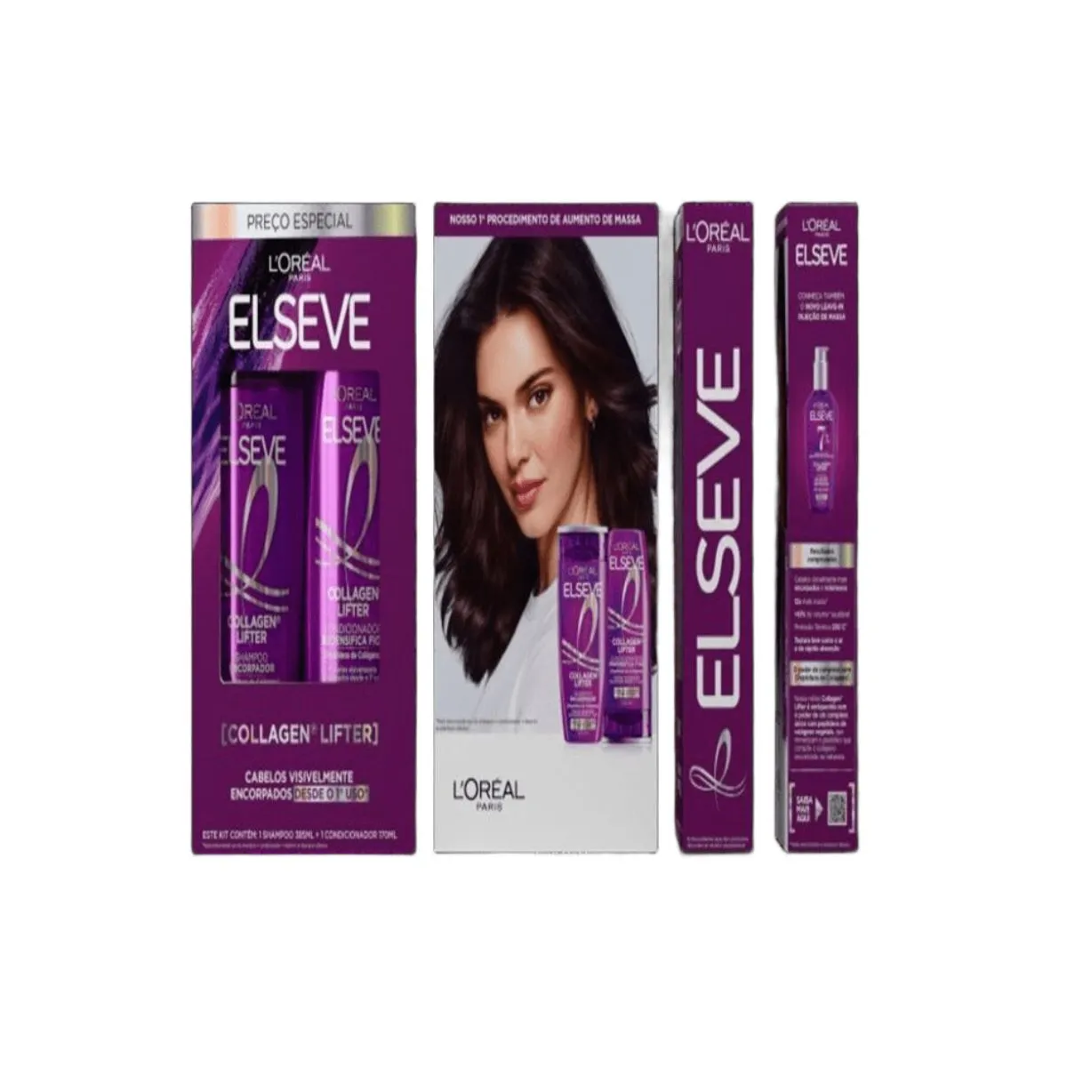 Kit Elseve Shampoo 385ml + Condicionador Collagen Lifter 170ml — foto 2