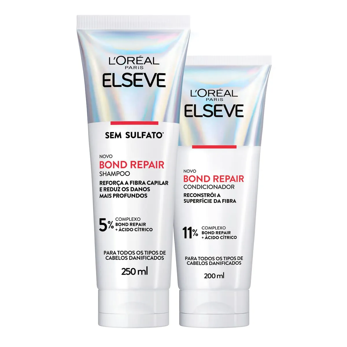 Kit Elseve Shampoo Bond Repair Complexo 250ml + Condicionador Complexo 200ml