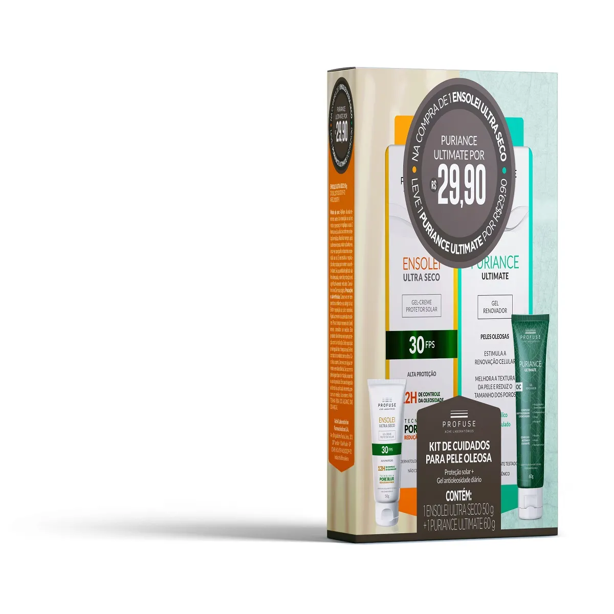 Kit Ensolei Ultraseco 50g + Puriance Ultimate 60g