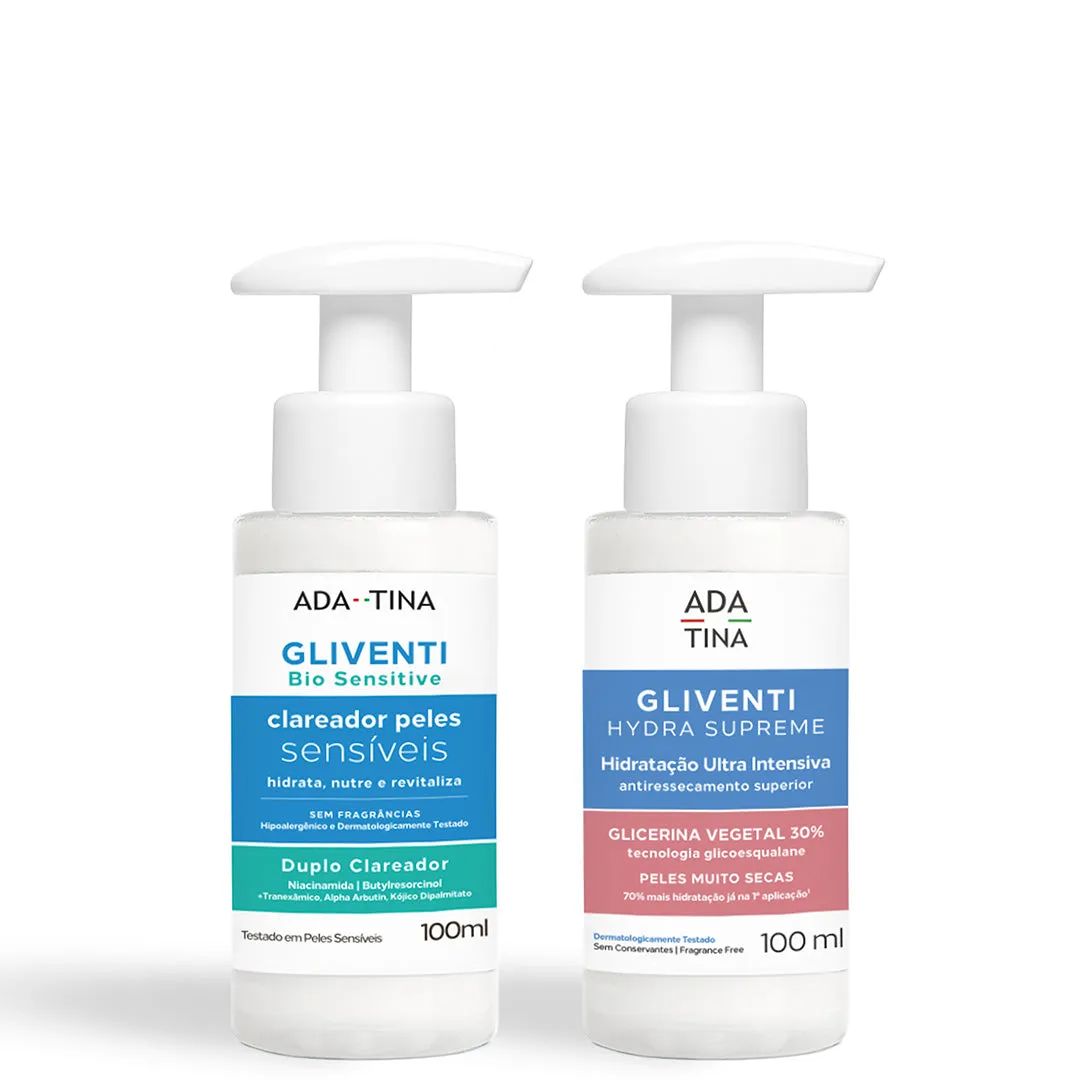 Kit Gliventi Clareador Íntimo e Hidratante Facial Reparador