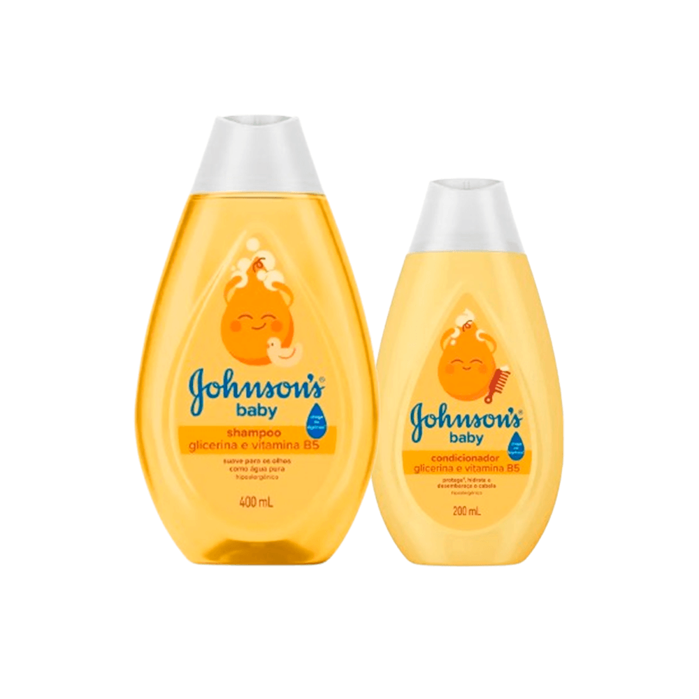 Kit Johnson's Baby Shampoo Infantil Chega de Lágrimas Regular 400ml + Condicionador Infantil Regular 200ml