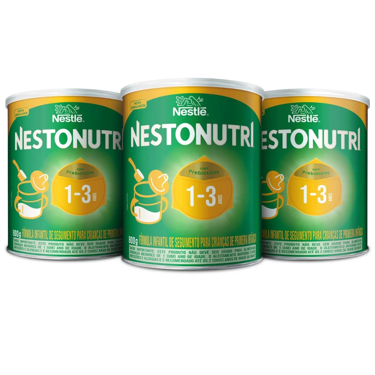 Kit Nestlé Fórmula Infantil Nestonutri 800g 3 Unidades