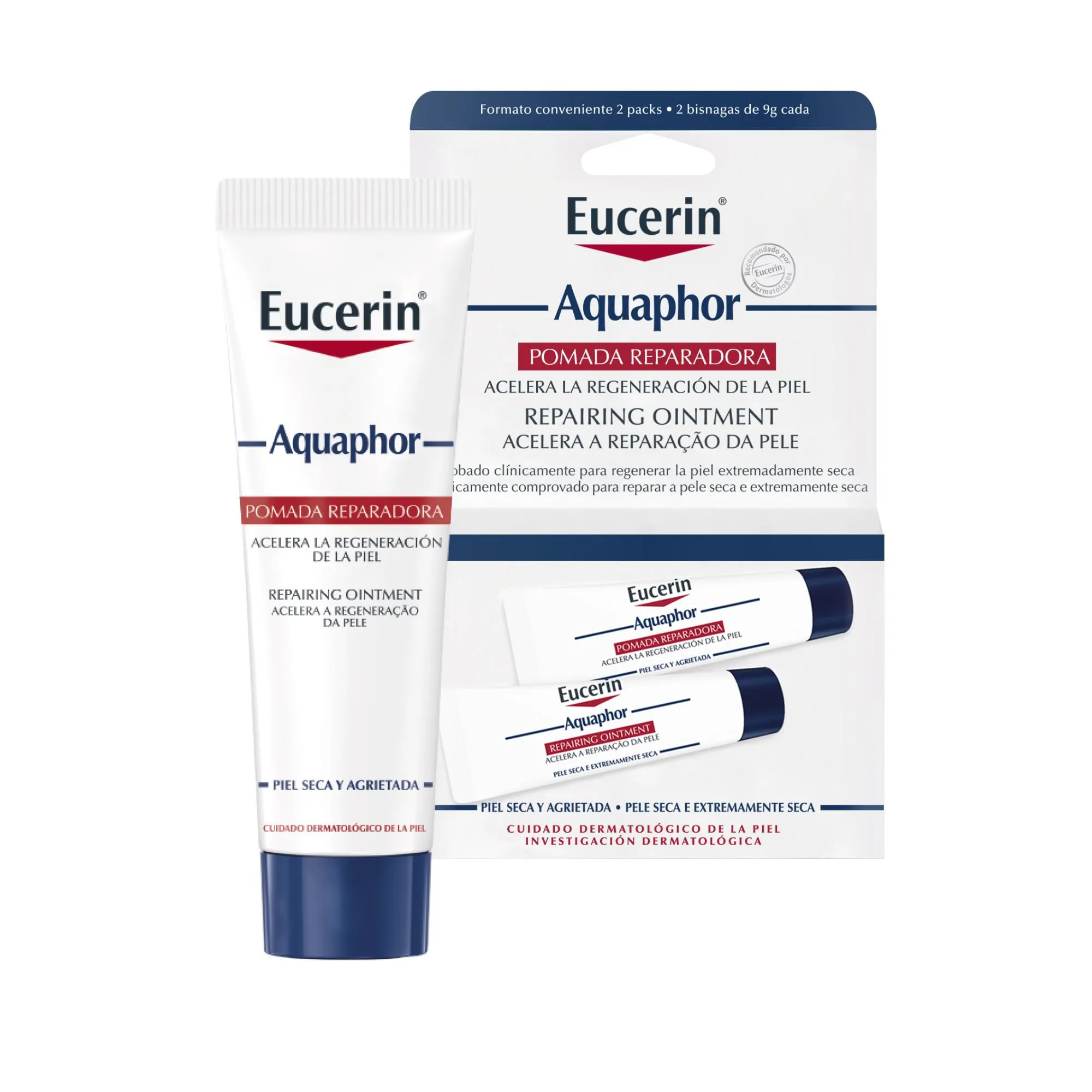 Kit Pomada Reparadora Eucerin Aquaphor Duo Pack 9g 2 Unidades — foto 3