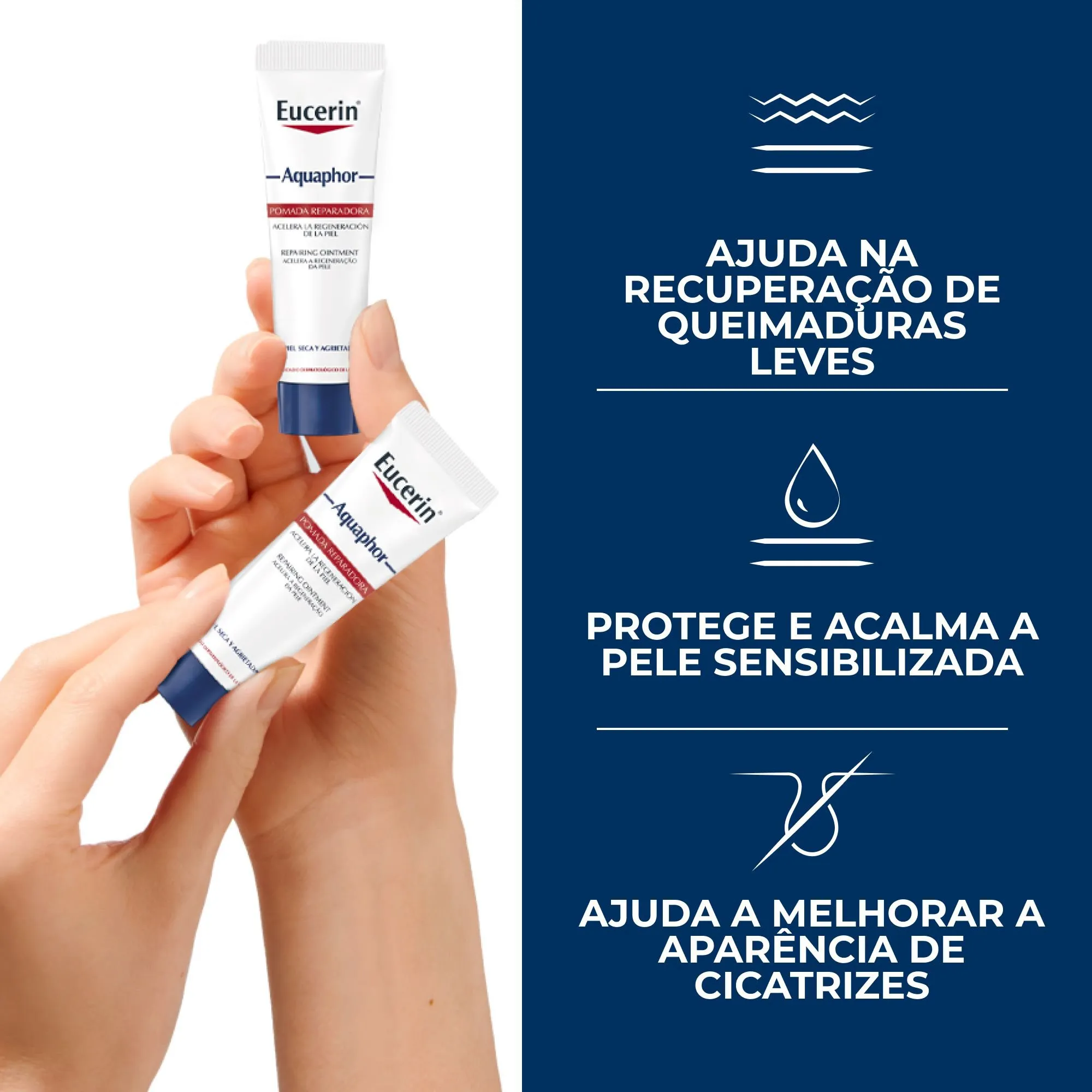 Kit Pomada Reparadora Eucerin Aquaphor Duo Pack 9g 2 Unidades — foto 5