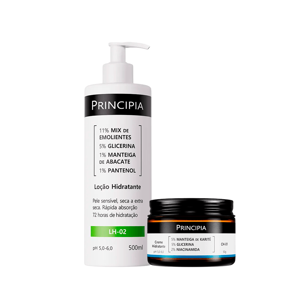 Kit Principia Loção Hidratante Lh 02 500ml + Creme Hidratante Ch-01 50g