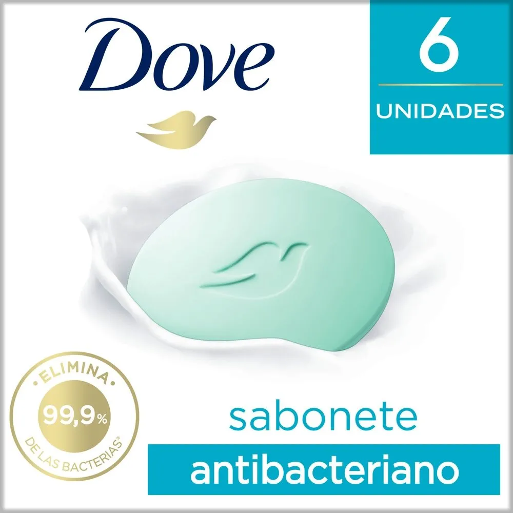 Kit Sabonete em Barra Dove Cuidado Antibac 90g 6 Unidades — foto 2