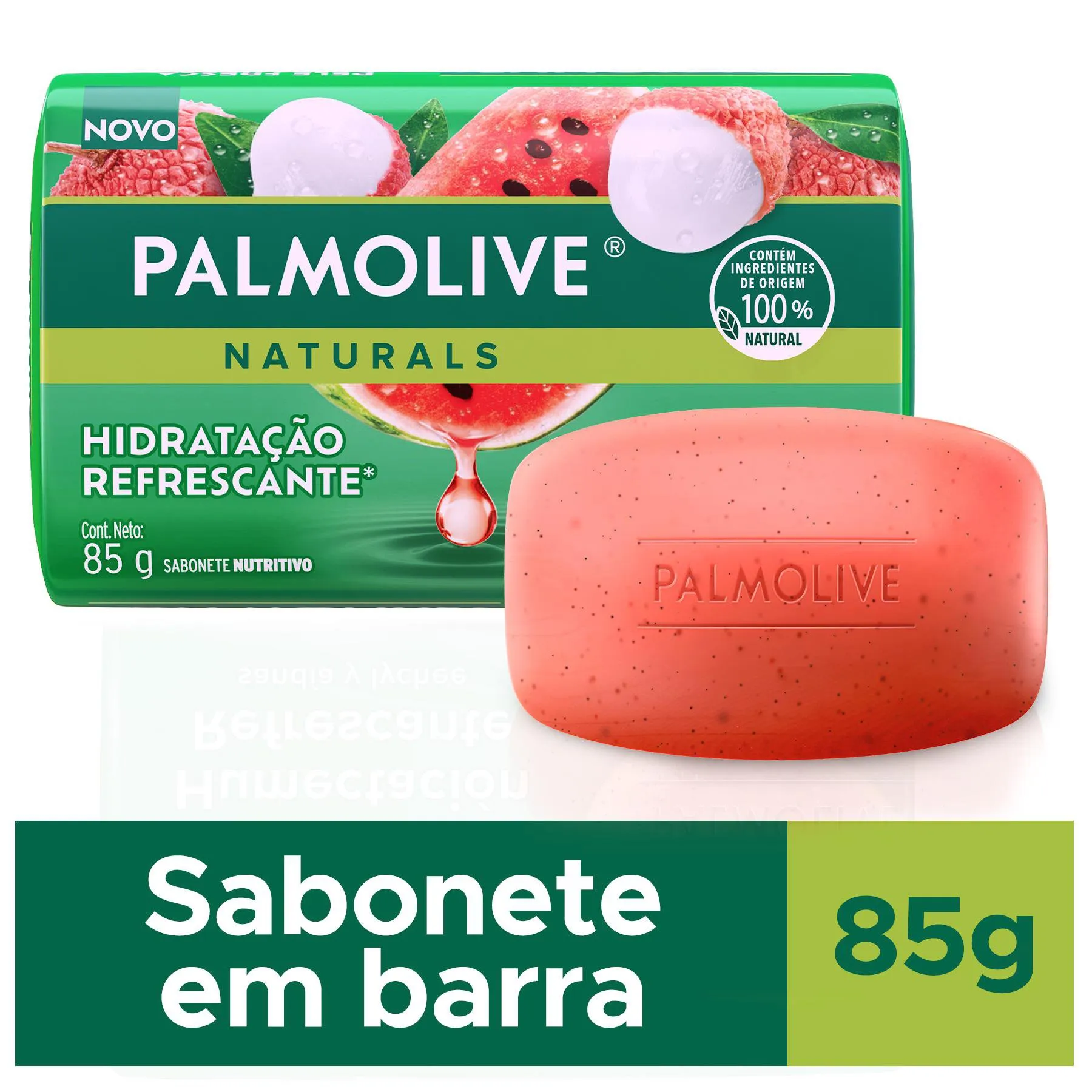 Kit Sabonete em Barra Palmolive Naturals Melancia e Lichia 85g 6 Unidades