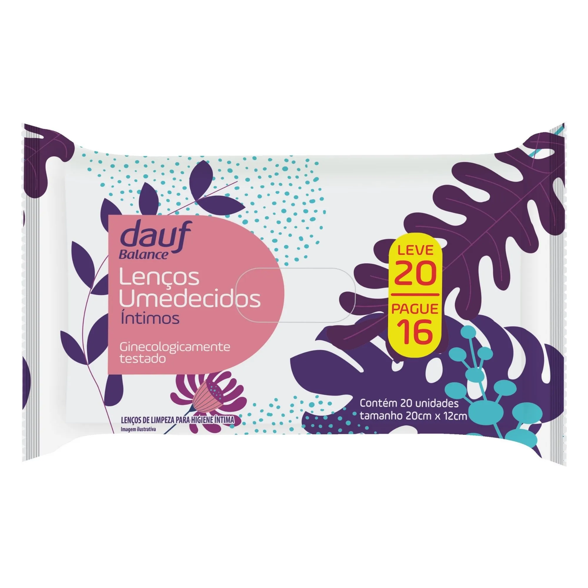 Lenço Umedecido Dauf Intimo 20 Unidades
