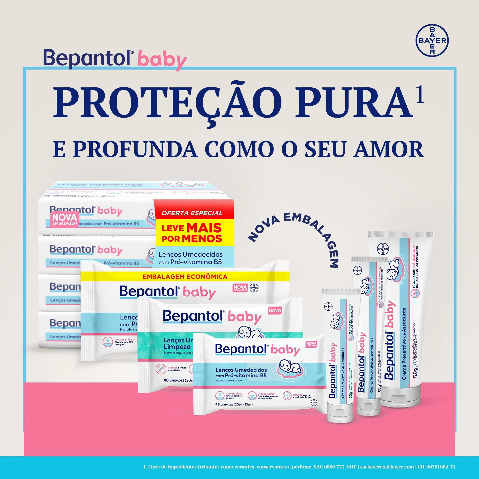 Lenços Umedecidos Bepantol Baby Limpeza Protetora Antibac 48 Unidades — foto 7