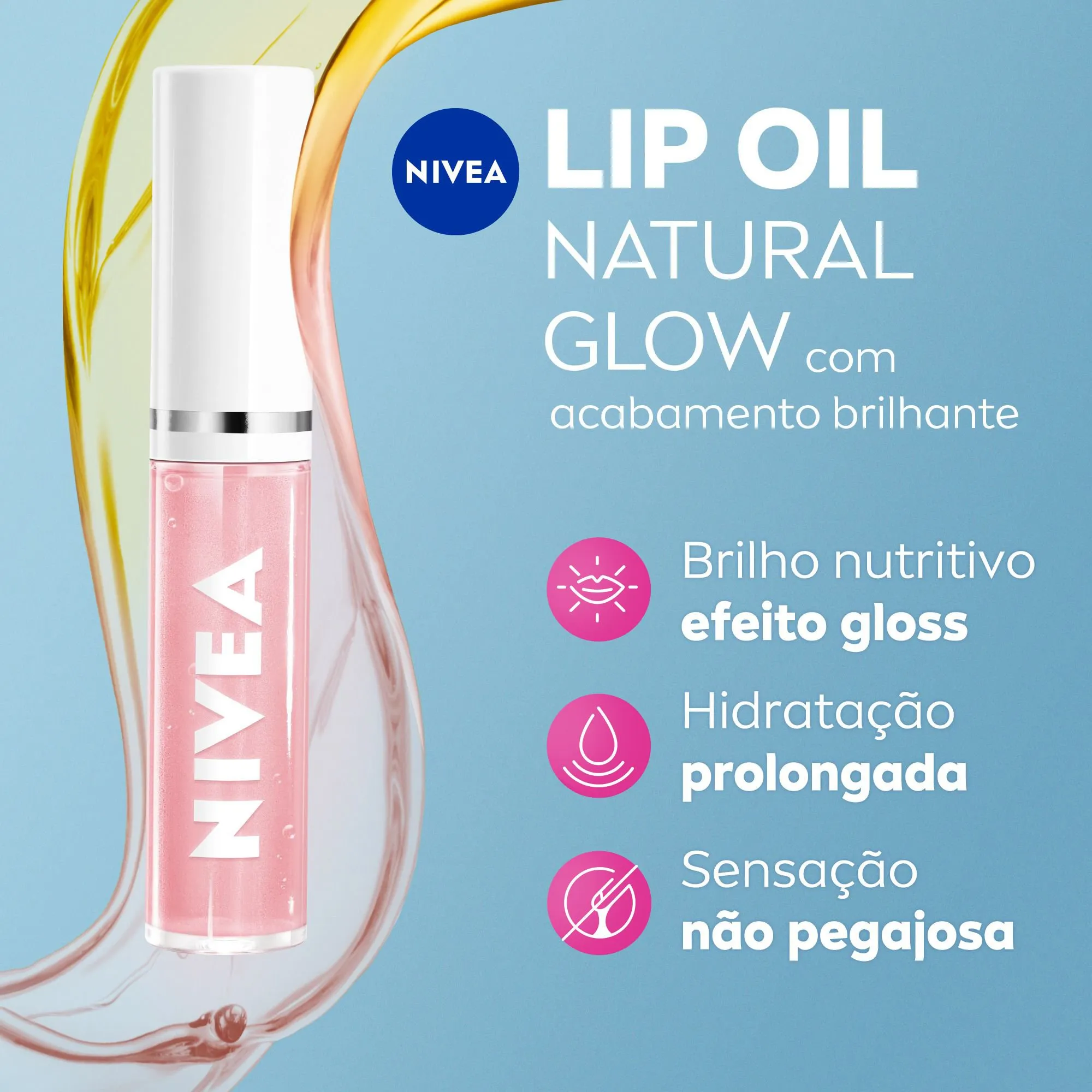Lip OIl Nivea Brilho Nutritivo Natural Glow 5,5ml — foto 3