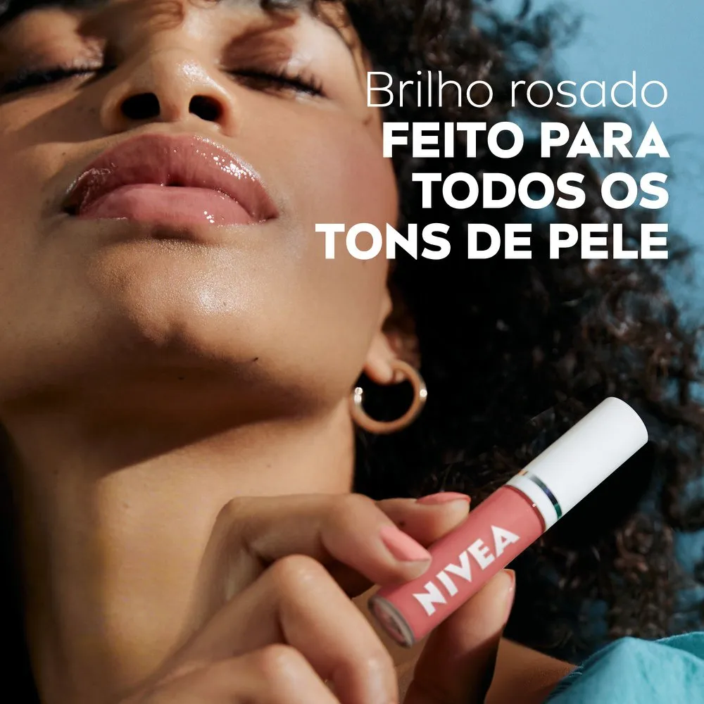 Lip OIl Nivea Brilho Nutritivo Rosé 5,5ml — foto 4