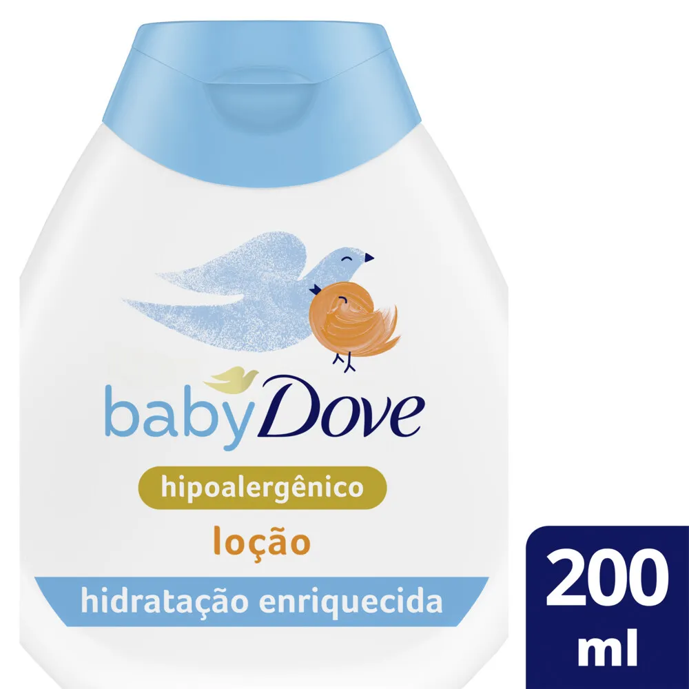 Loção Hidratante Infantil Baby Dove Hidratação Enriquecida Bebê Hipoalergênica 200ml — foto 2