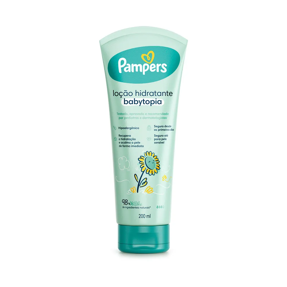Loção Hidratante Infantil Pampers Babytopia Girassol 200ml