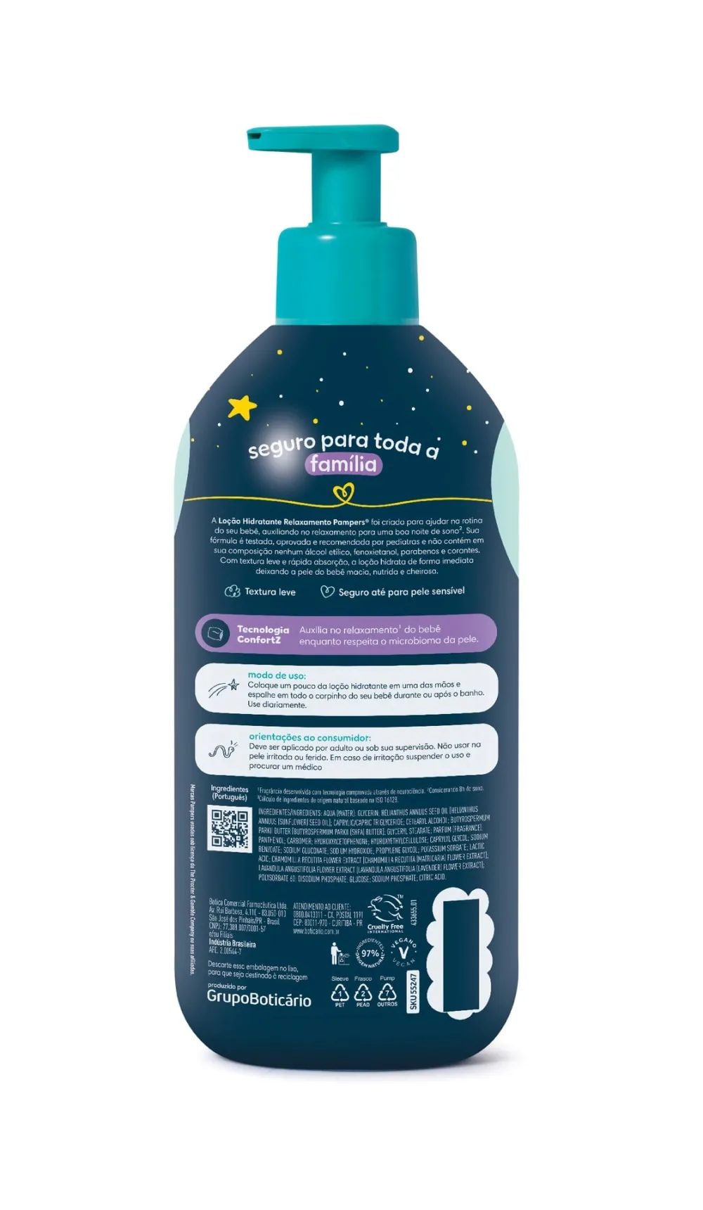 Loção Hidratante Pampers Relaxamento 400ml Pump — foto 2