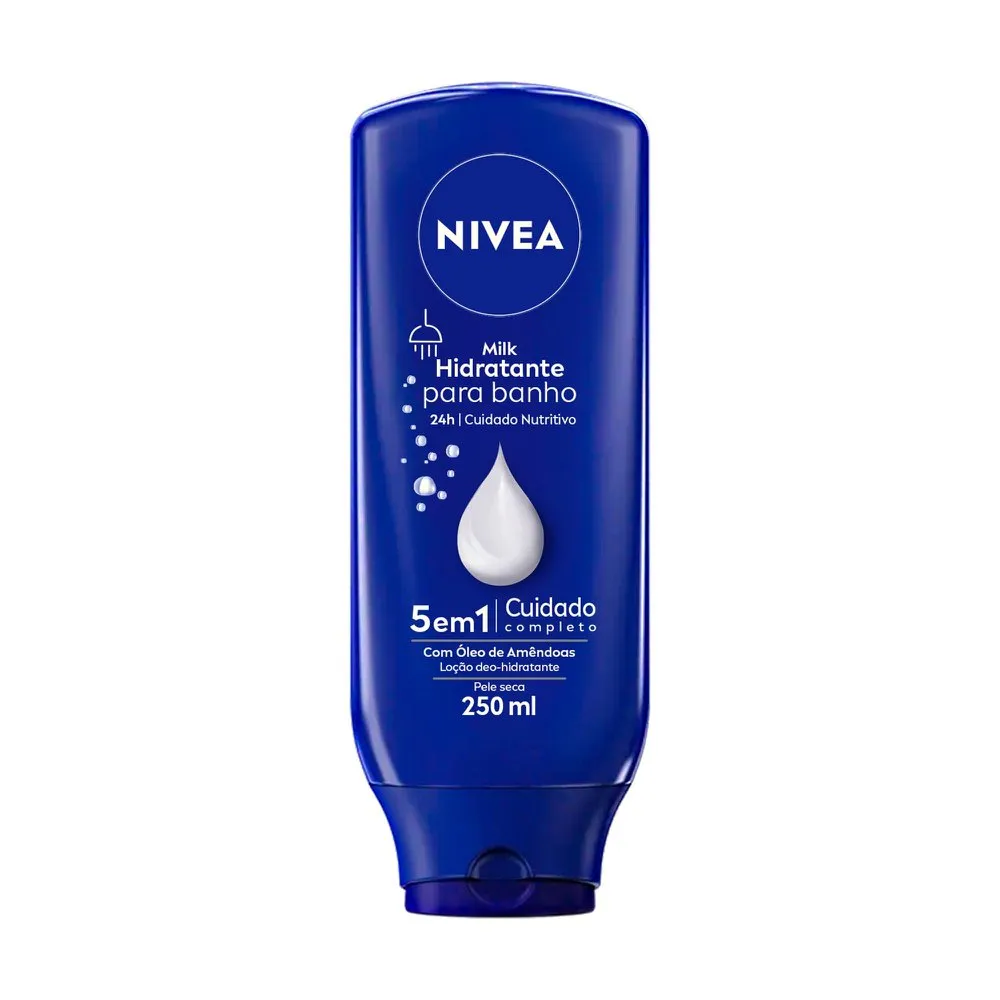 Loção Hidratante para Banho Nivea Milk Pele Seca 250ml