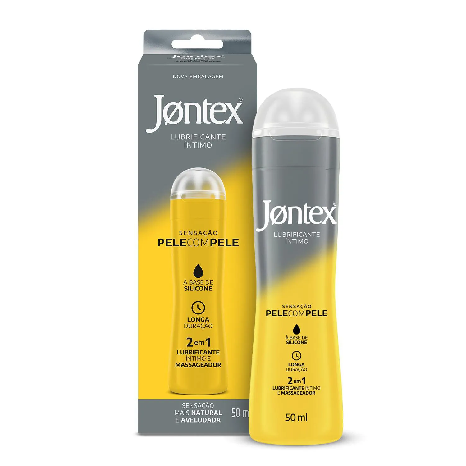 Lubrificante Íntimo Jontex Pele com Pele Base de Silicone 50g — foto 2