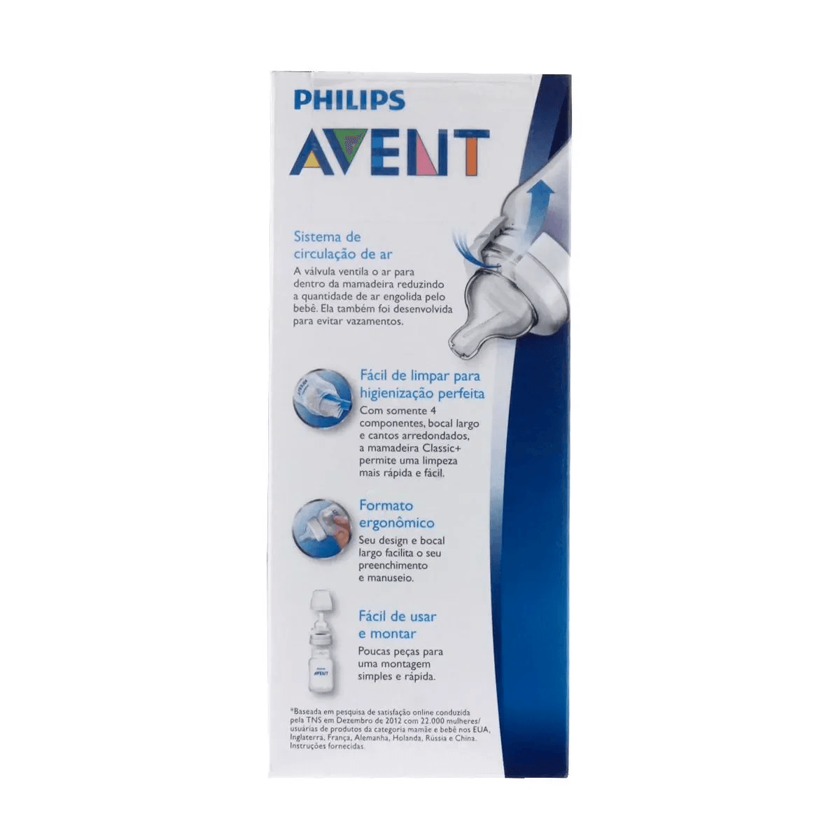 Mamadeira Philips Avent Classic+ +1 mês Anticólicas 260ml 1 Unidade — foto 2
