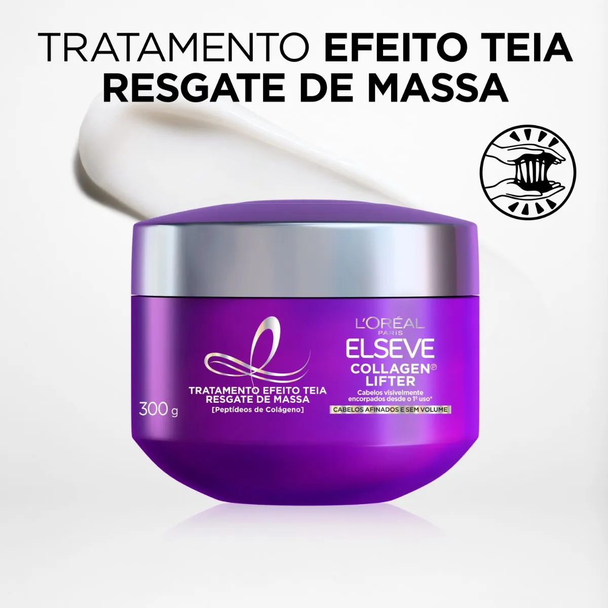 Máscara de Tratamento Capilar Elseve Collagen Lifter Efeito Teia 300g — foto 2