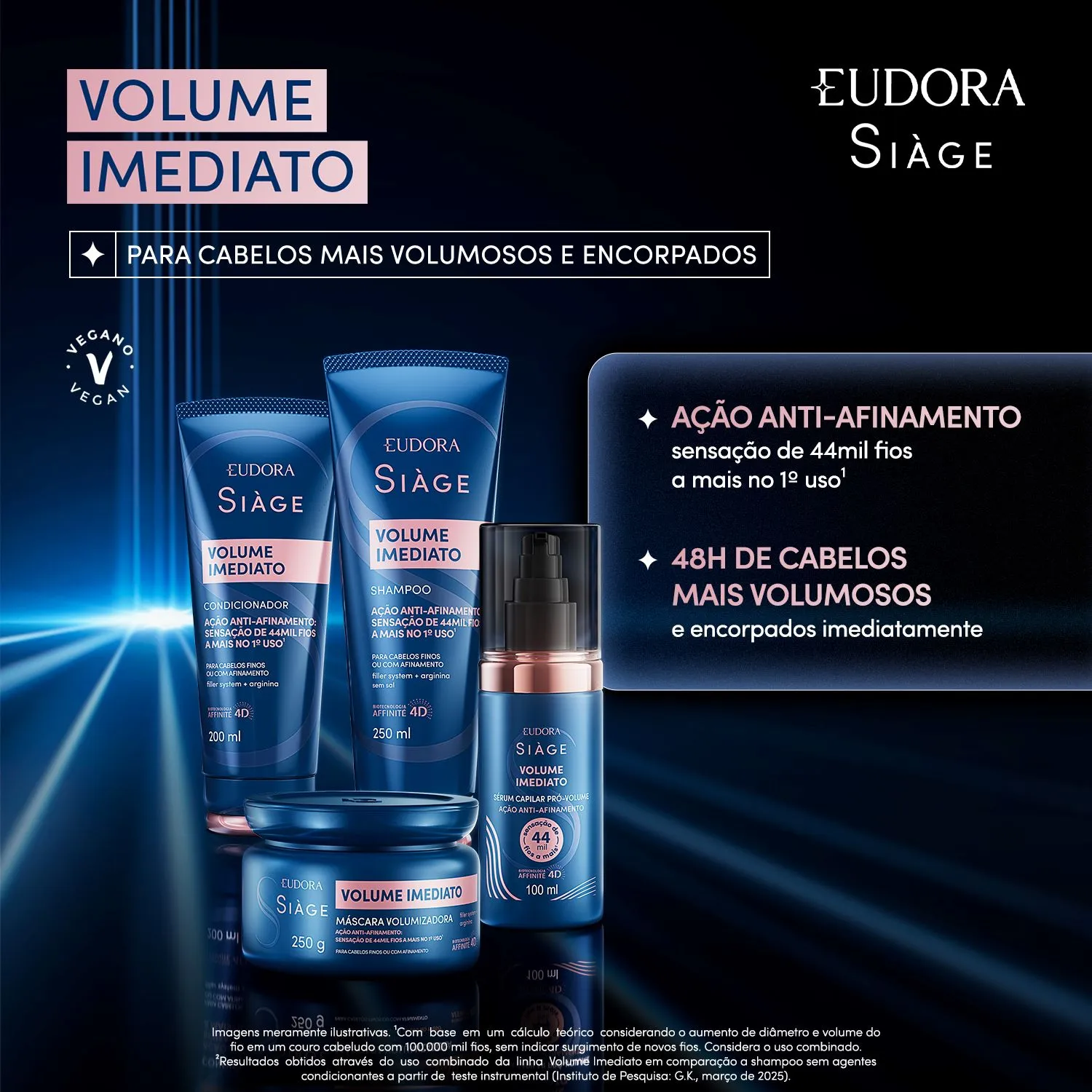 Máscara De Tratamento Capilar Eudora Siàge Volume Imediato 250g — foto 5