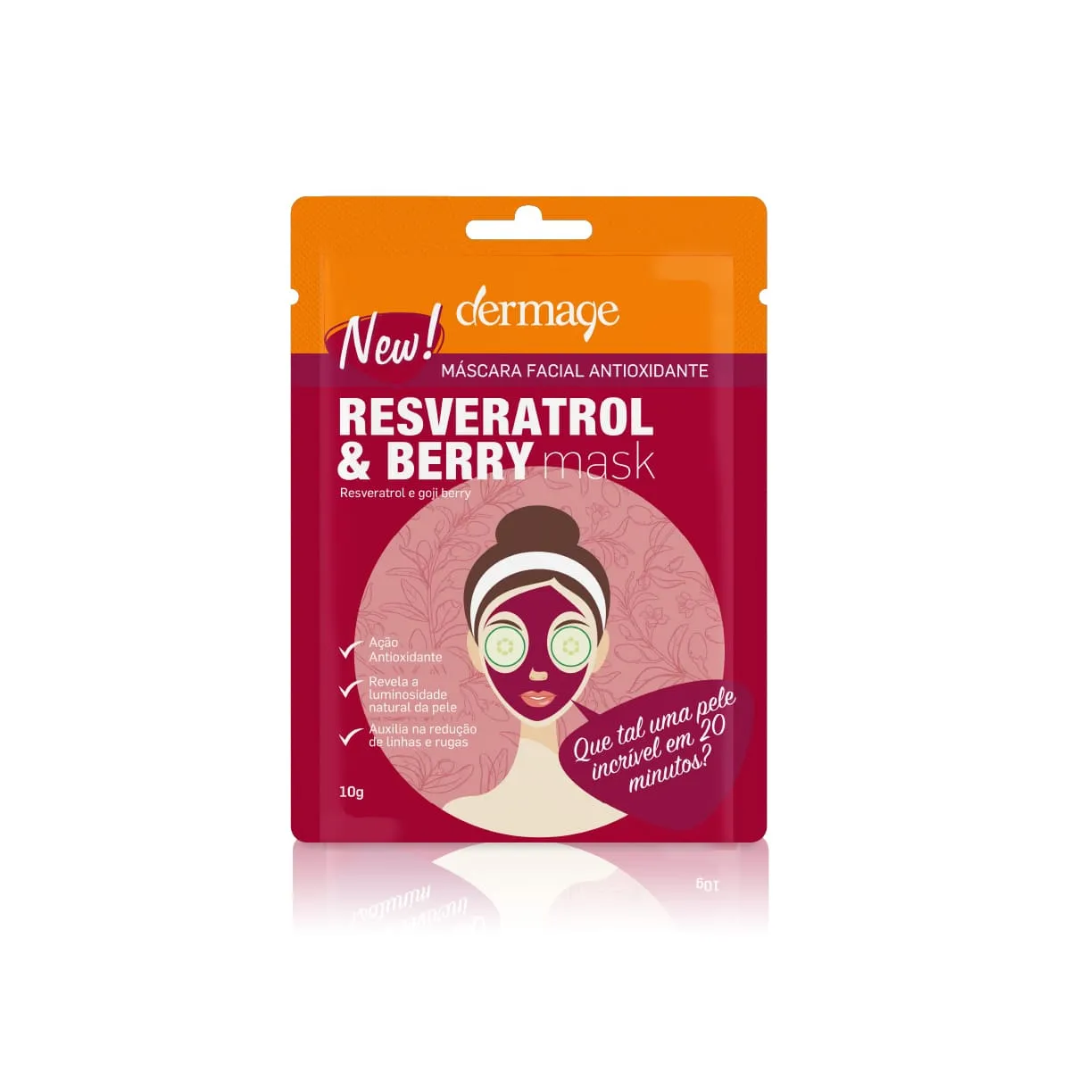 Máscara Facial Dermage Resveratrol E Berry Mask 10g