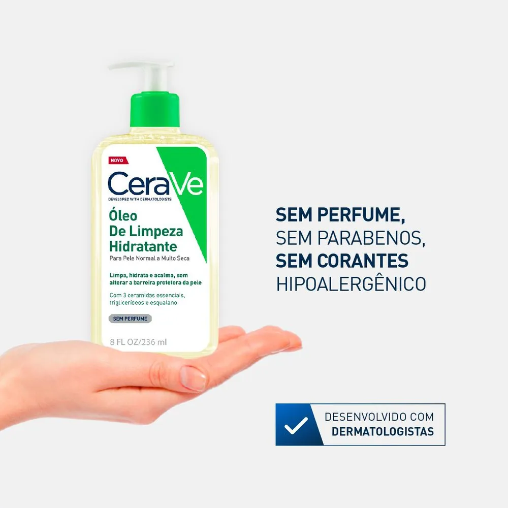 Óleo de Limpeza CeraVe Hidratante 236ml — foto 4