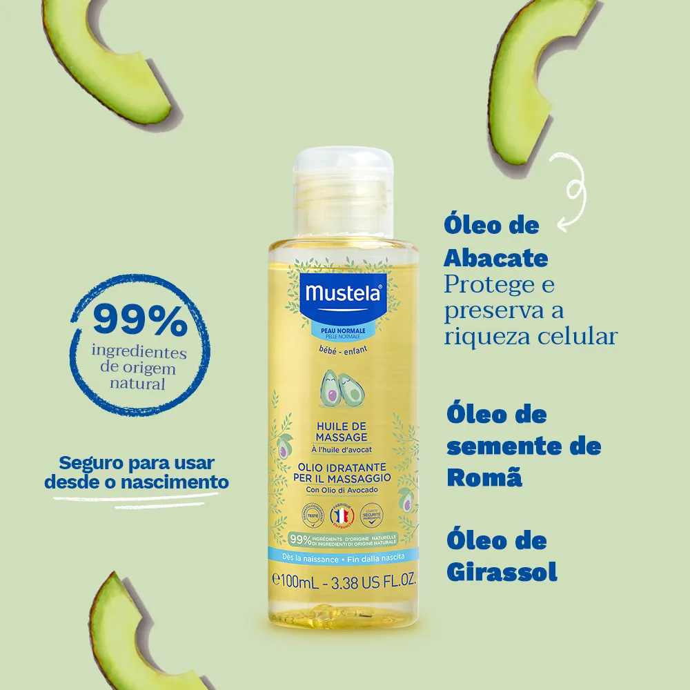 Óleo de Massagem Mustela Infantil Hidratante Calmante 100ml — foto 4