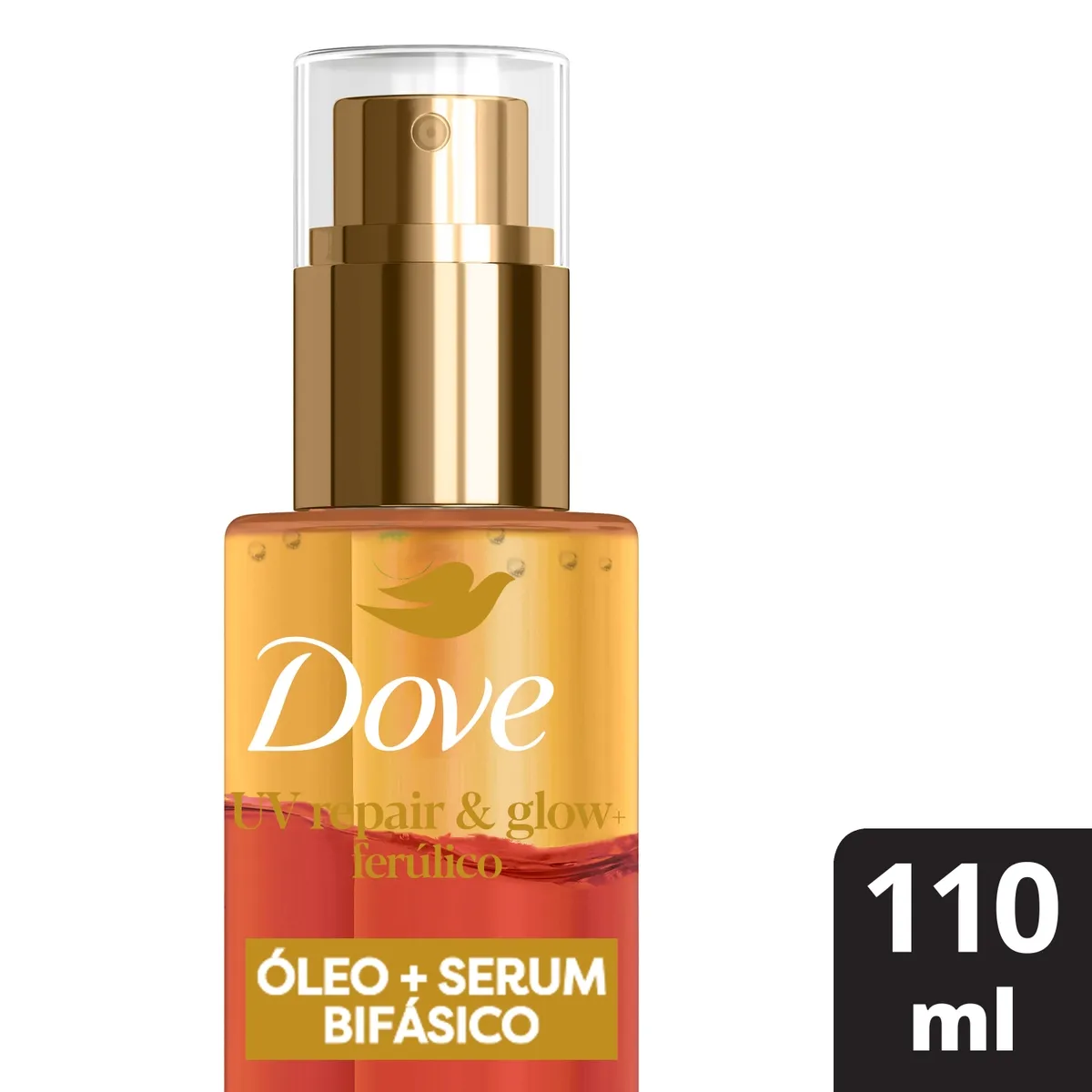 Óleo E Sérum Bifásico Dove 12% Sérum Ferúlico Uv Repair Glow + Ferúlico Spray 110ml
