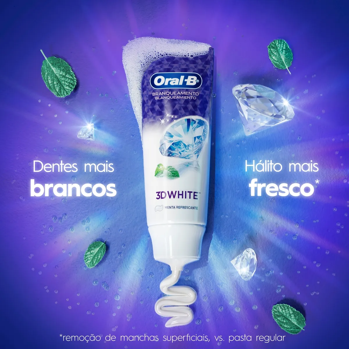 Pasta de Dente Oral-B 3D White Branqueadora 70g — foto 3