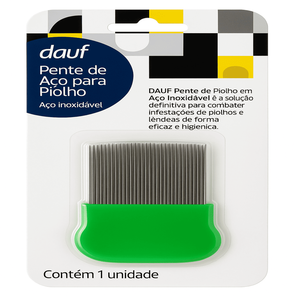 Pente Piolho De Aço Dauf 1 Unidade