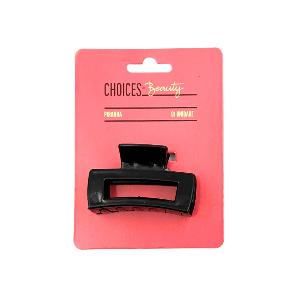 Piranha De cabelo Choices Beauty Preta Pequena 1Undiade
