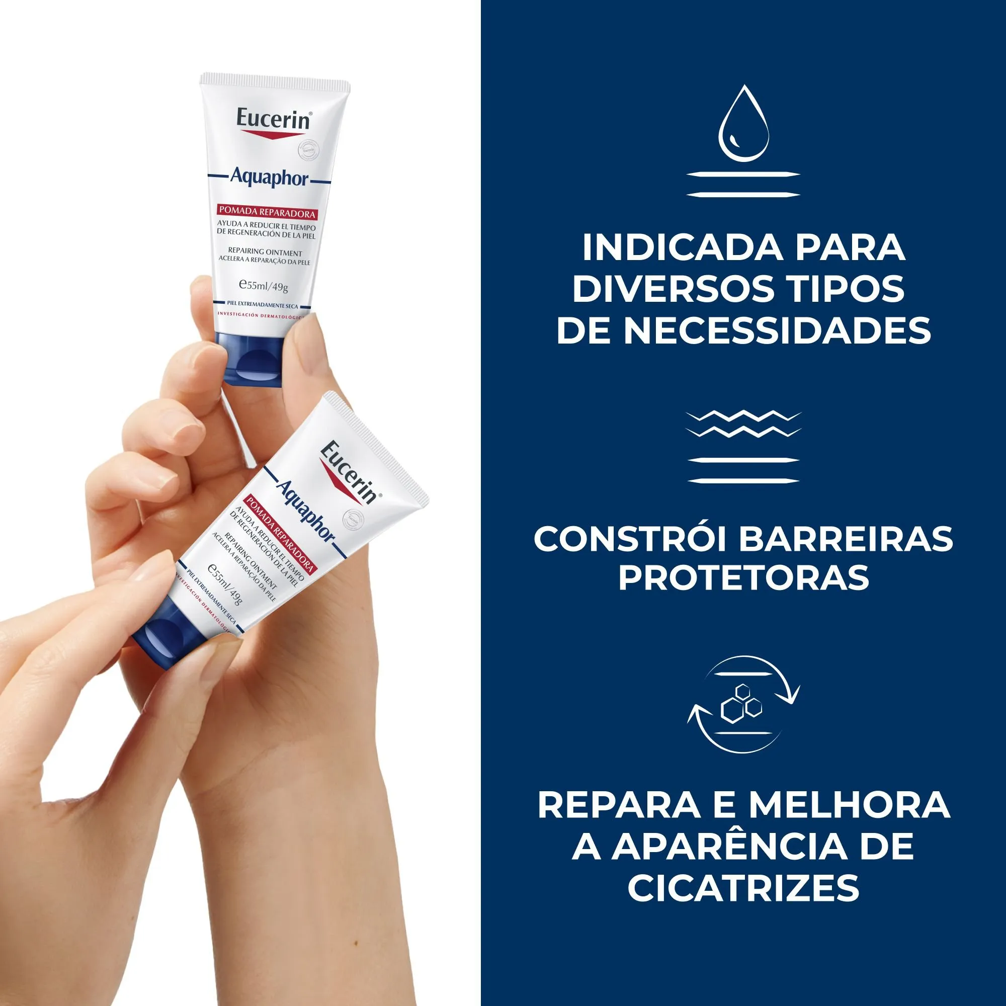 Pomada Eucerin Aquaphor Reparadora Intensiva 49g — foto 4