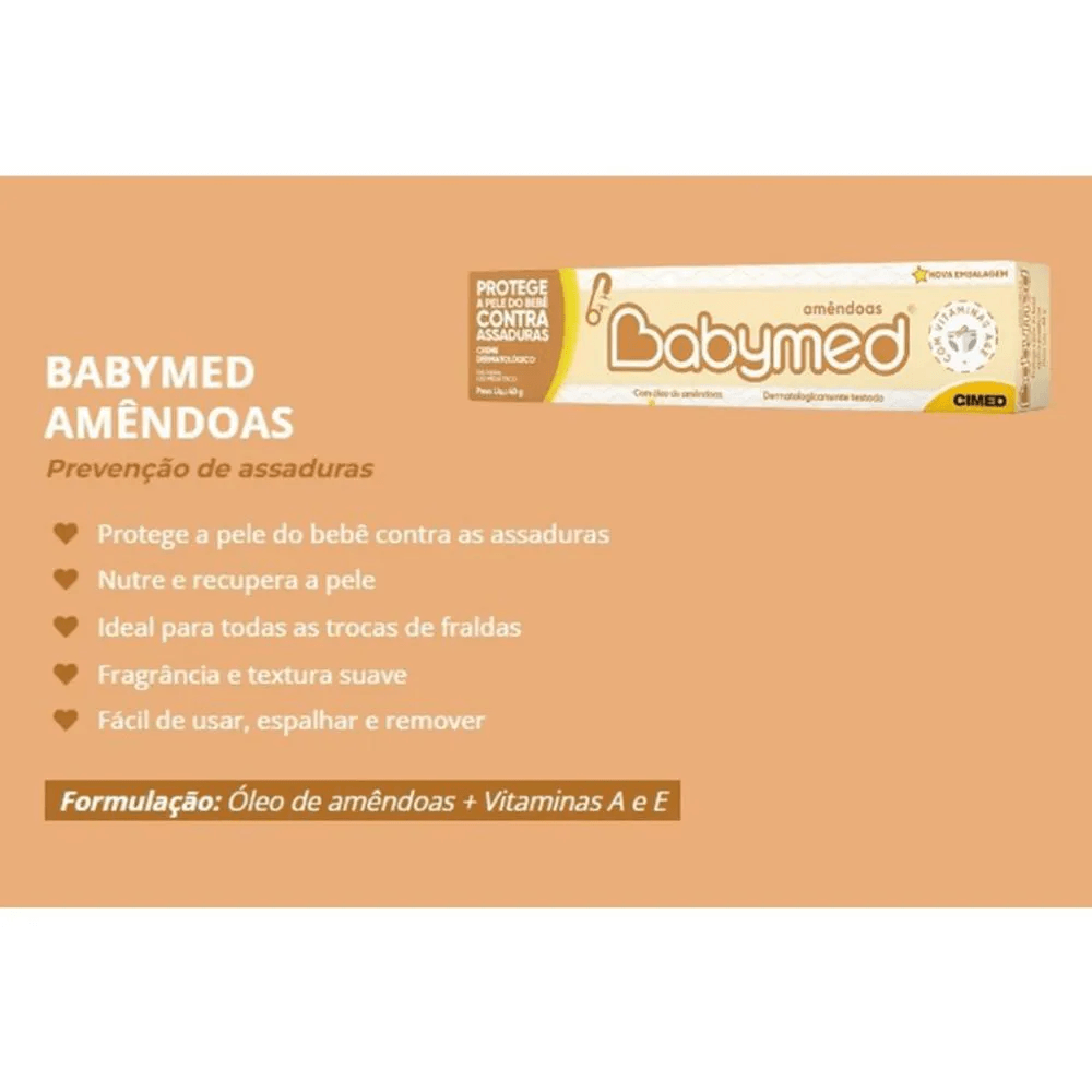 Pomada para Assadura Babymed Óleo de Amêndoas 40g — foto 5