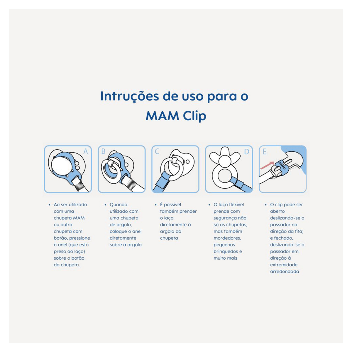 Prendedor de Chupeta MAM Clip Azul 1 Unidade — foto 3