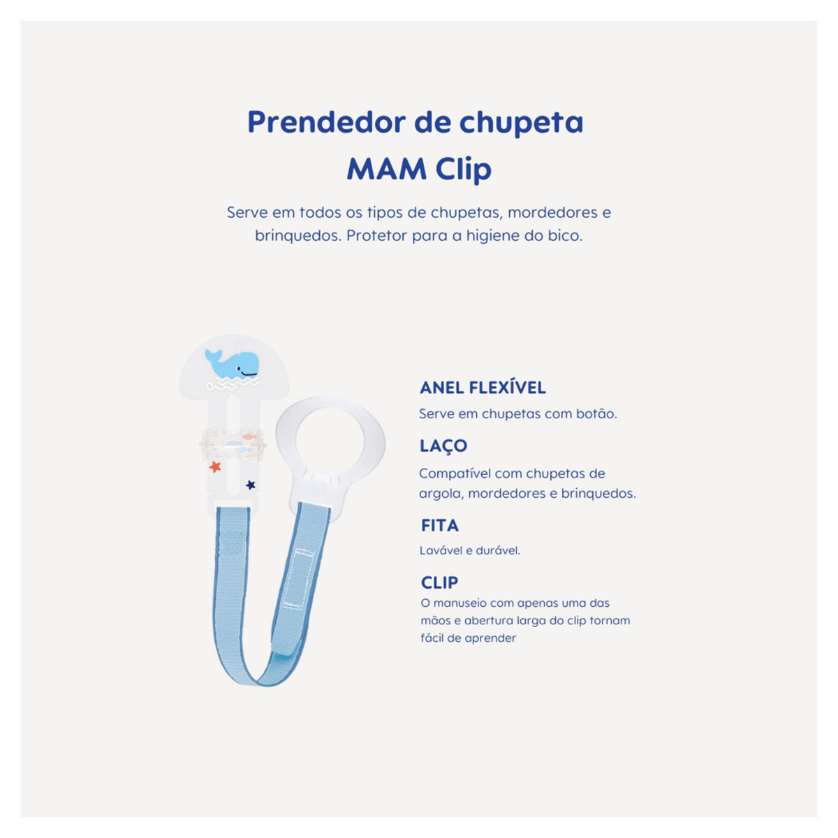 Prendedor de Chupeta MAM Clip Azul 1 Unidade — foto 5