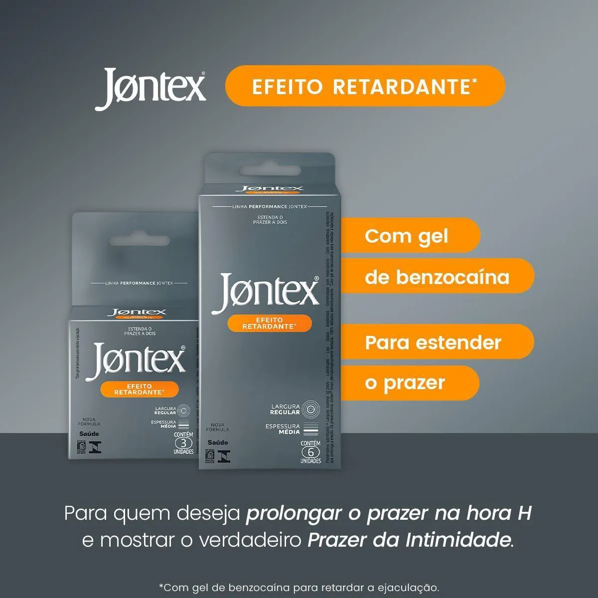 Preservativo Jontex Efeito Retardante Camisinha 6 unidades — foto 3