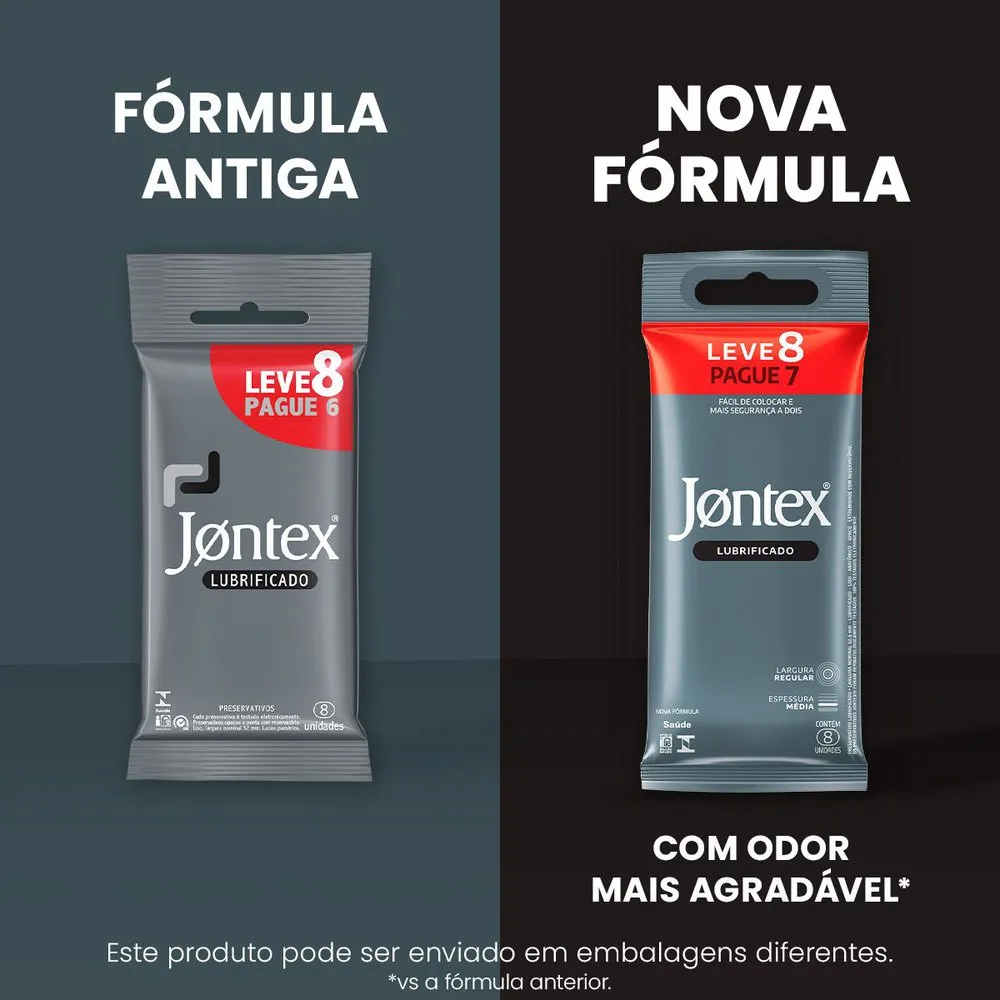 Preservativo Jontex Lubrificado Camisinha Leve 8 Pague 7 Unidades — foto 3