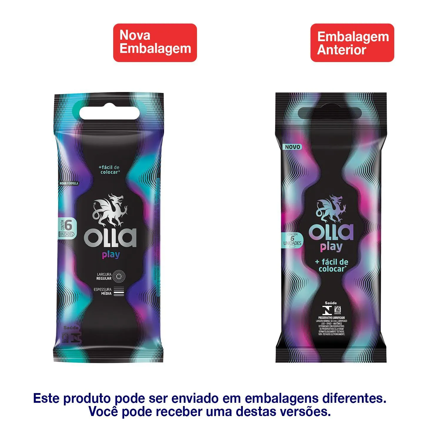 Preservativo Olla Play Lubrificado + Fácil de Colocar 6 Unidades — foto 2