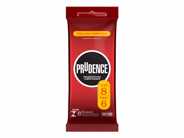 Preservativo Prudence Lubrificado 8 Unidades