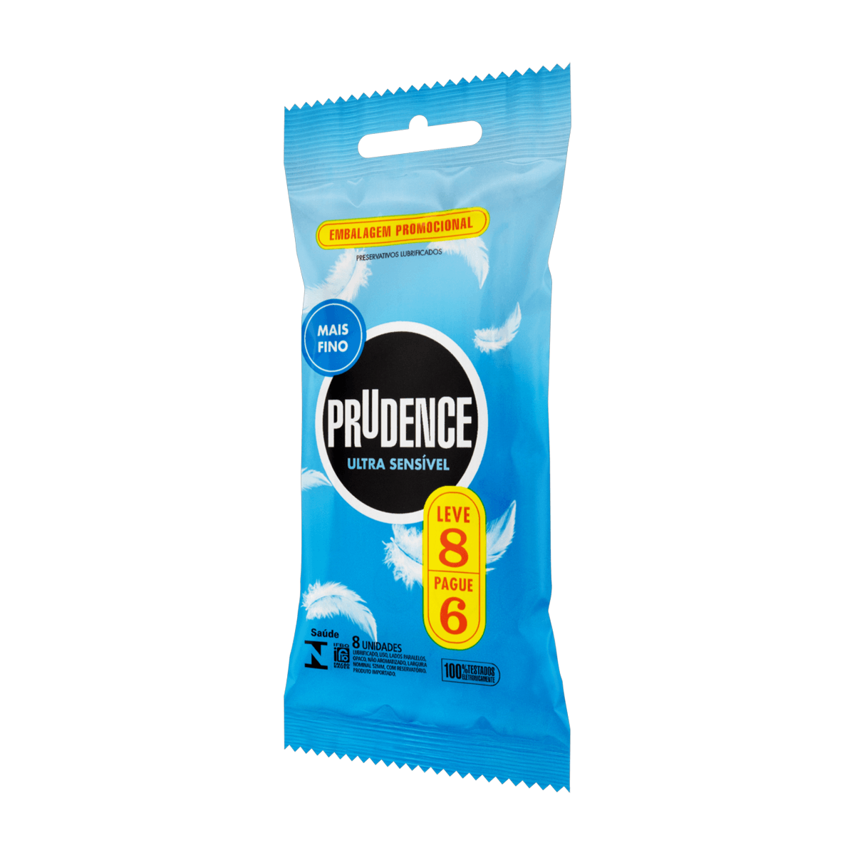 Preservativo Prudence Ultra Sensível Lubrificado 8 Unidades — foto 3