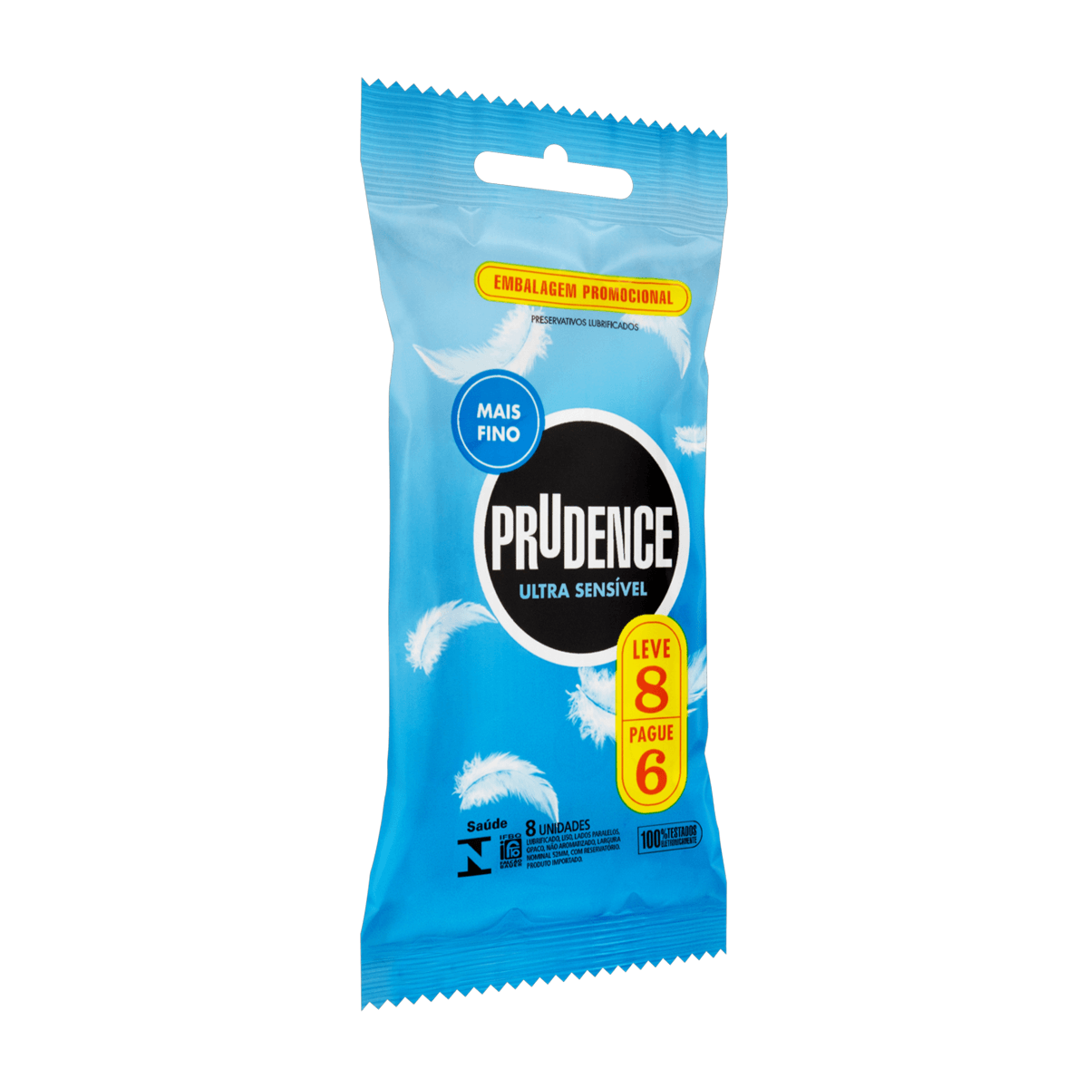 Preservativo Prudence Ultra Sensível Lubrificado 8 Unidades — foto 2