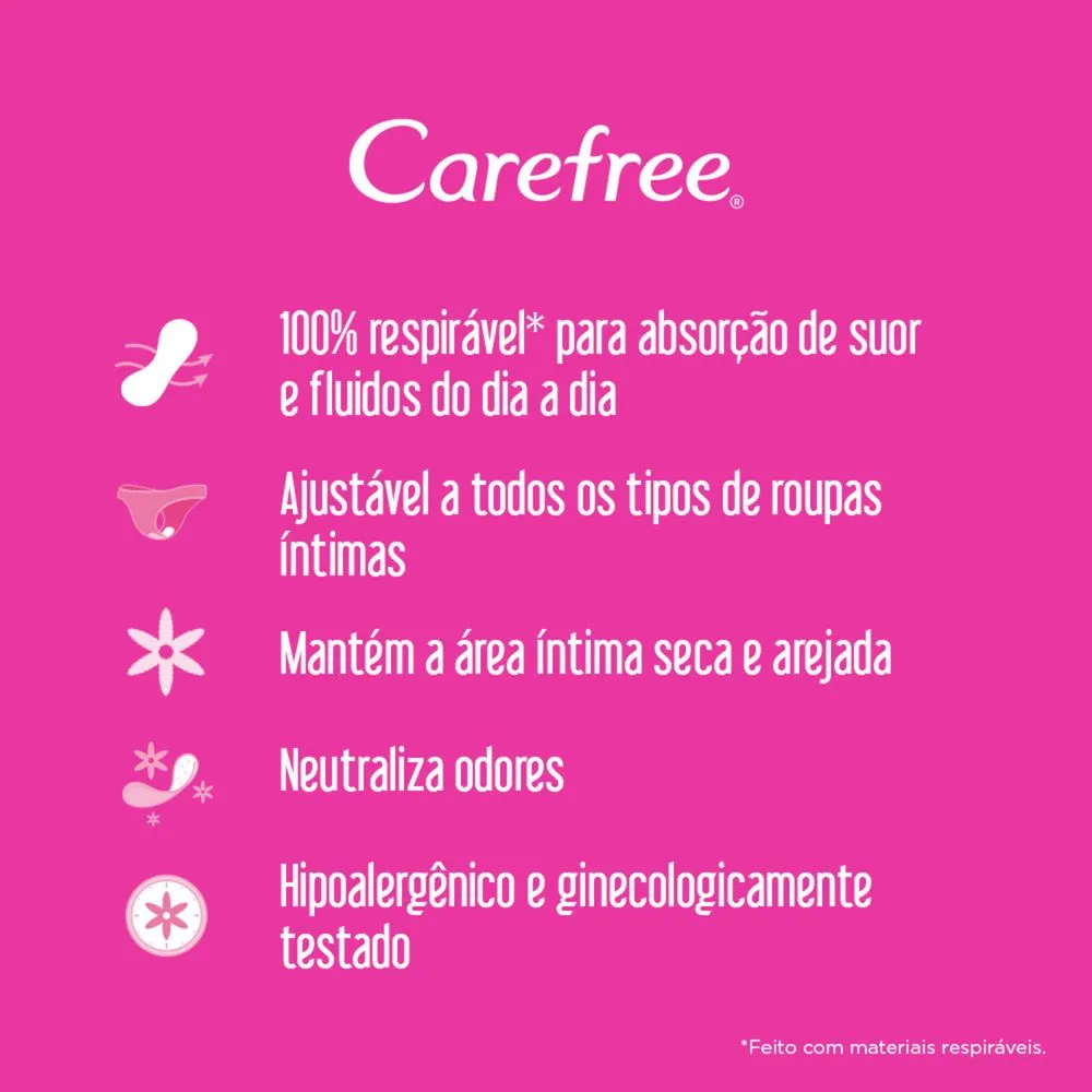 Protetor Diário Carefree Todo Dia Flexi Sem Perfume 80 Unidades — foto 4