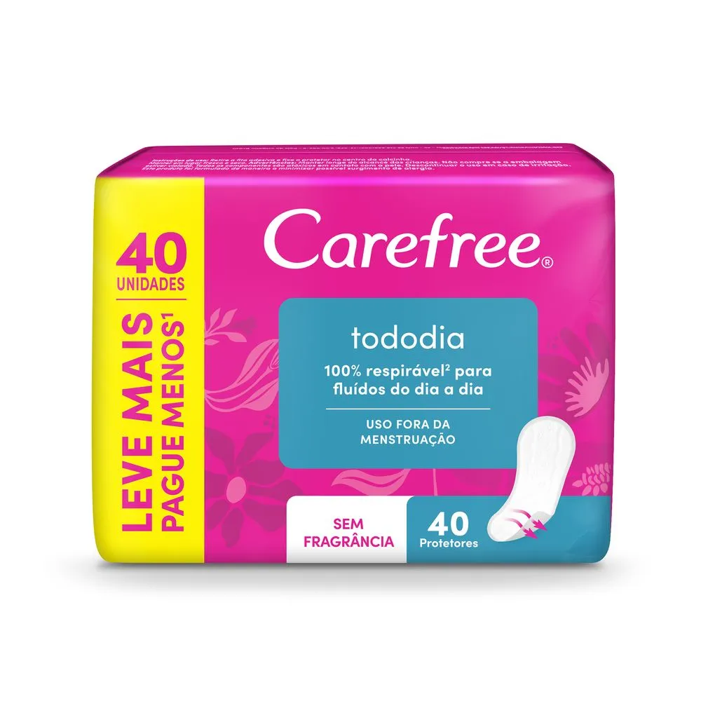 Protetor Diário Carefree Todo Dia Sem Perfume 40 Unidades — foto 6