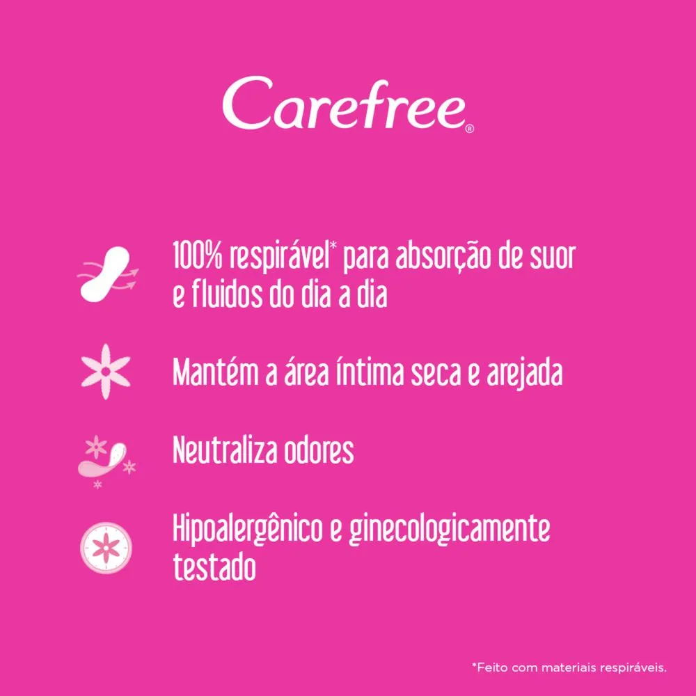 Protetor Diário Carefree Todo Dia Sem Perfume 80 Unidades — foto 4